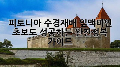 피토니아 수경재배: 잎맥미인, 초보도 성공하는 완전정복 가이드